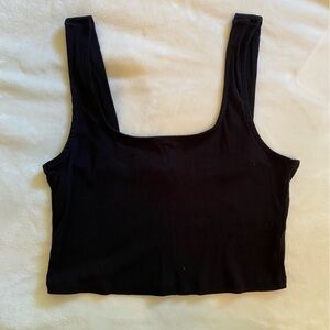 Ribbed square neck tank